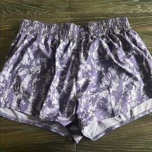 Nike Training Running Shorts large built in underwear purple multi color dri fit
